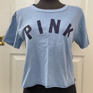 Victoria’s Secret PINK Light Blue Logo T-Shirt